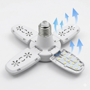 Lâmpada LED dobrável em forma de ventilador.