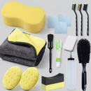 Kit de ferramentas de limpeza para o carro.