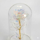 Rosa Love Led - Rosa Encantada na Cúpula de Vidro