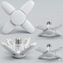Lâmpada LED dobrável em forma de ventilador.