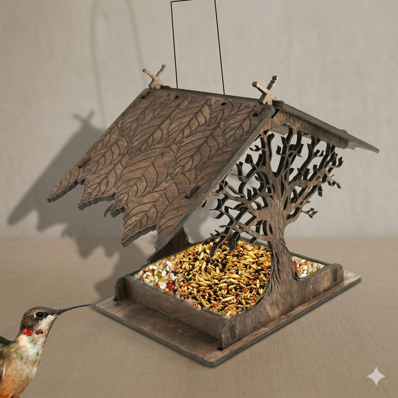 Alimentador de pássaros ao ar livre